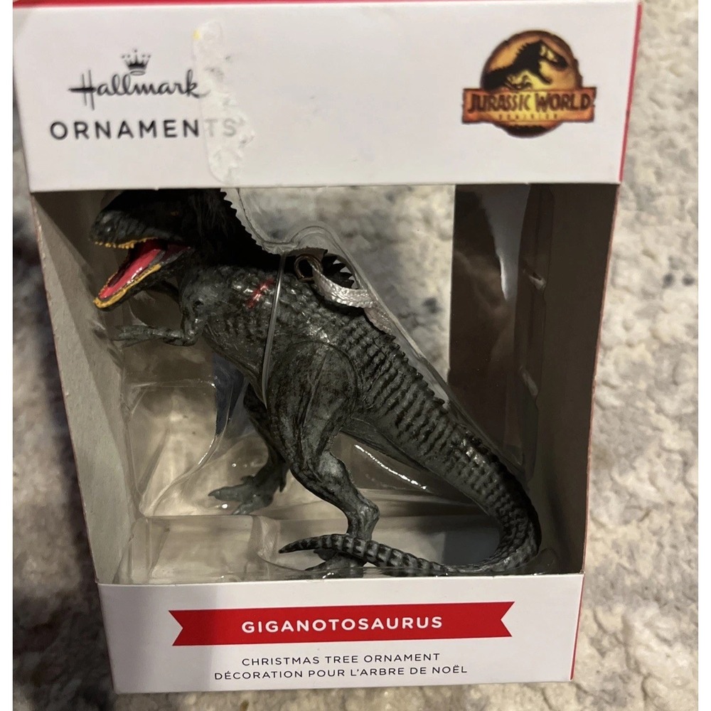 Hallmark Jurassic World GIGANTOSAURUS DINOSAUR 3in Christmas Tree Ornament New